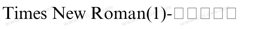 Times New Roman(1)字体转换